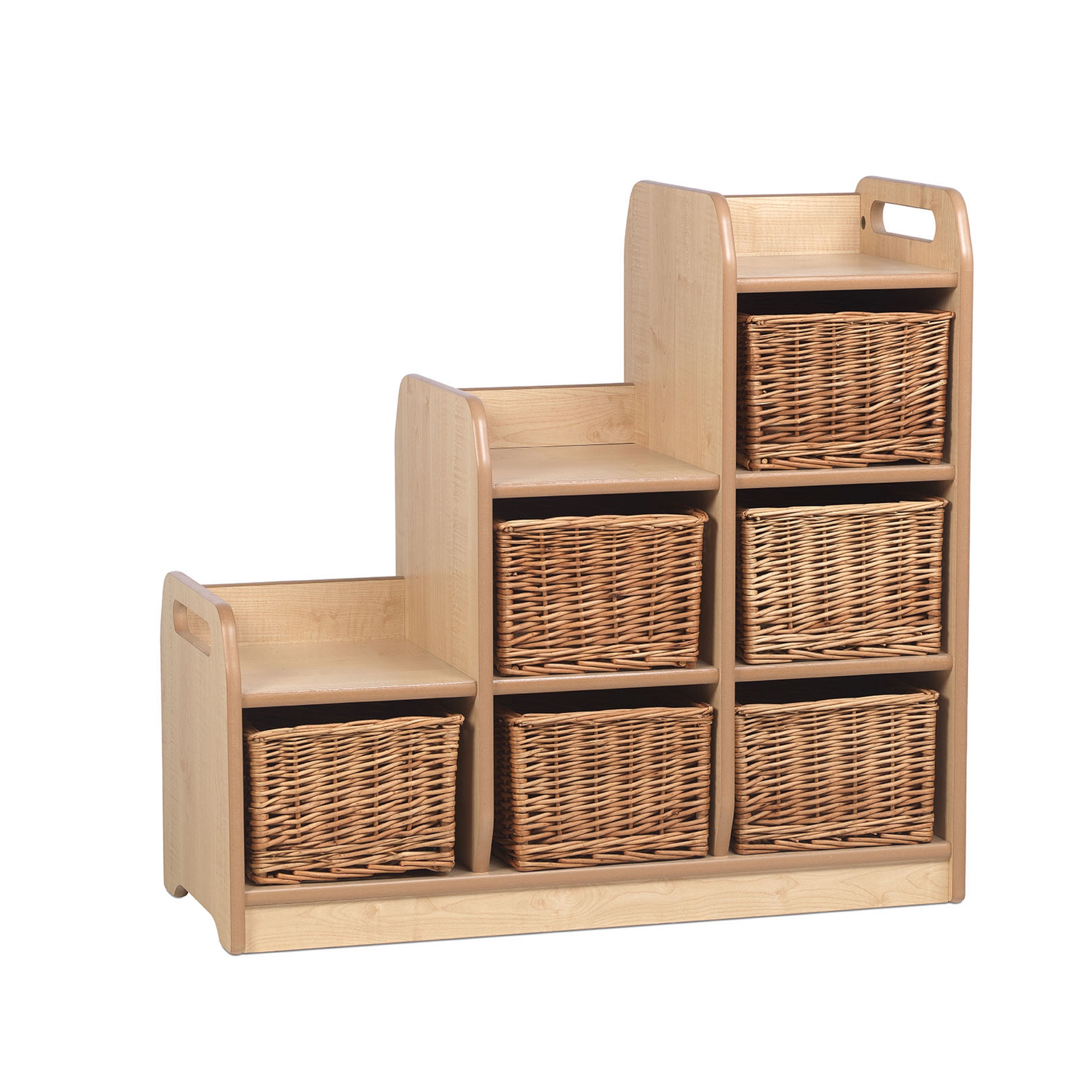 Playscapes Stepped Storage Unit - Right - Wicker Baskets